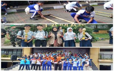 SMPN 5 Cimahi Raih Prestasi Gemilang dalam Lomba Tandu Darurat Tingkat SMP se-Kota Cimahi