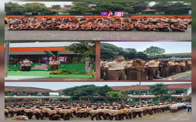Apel Hari Pramuka ke-64 di SMP Negeri 5 Cimahi