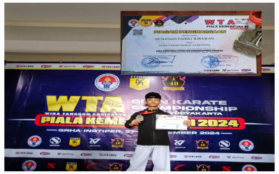 SMP Negeri 5 Cimahi Bangga! Muhammad Fadhli Wirawan Raih Perak di WTA Open Karate Championship Series Piala Kemenpora RI 2024